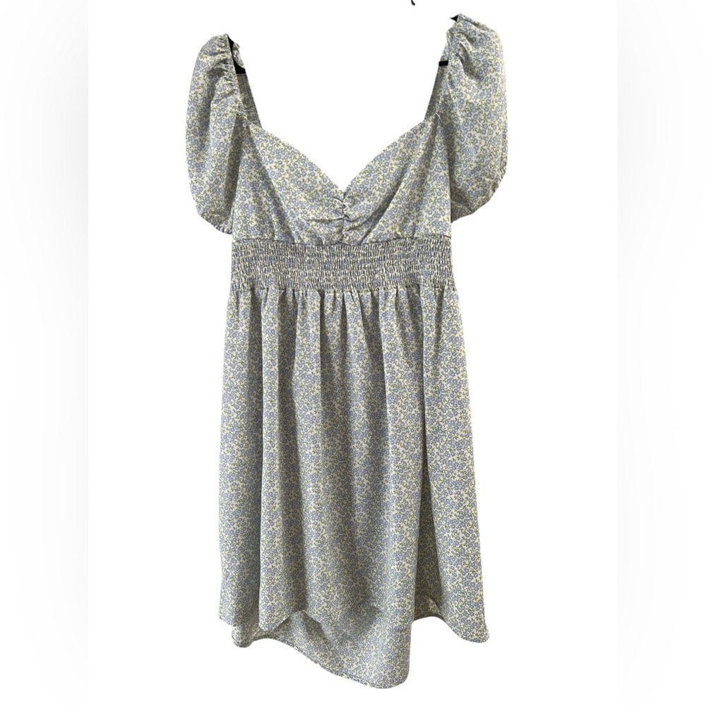 Ivory floral sweetheart mini dress - Picture 3 of 6